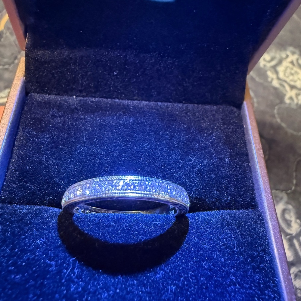 1 carat white gold diamond eternity band